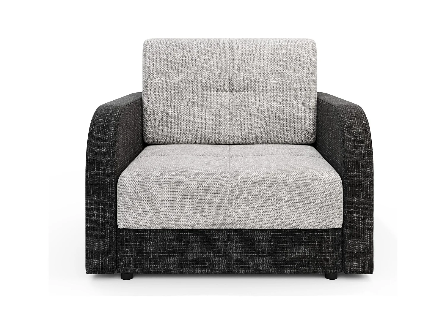 BEDANTE SOFA TWICE 80 mit Schlaffunktion KORNET 18+10 Grau/Schwarz mit Stauraum Bettkasten Wohnzimmersofa Couch Sofa Bettsofa Bettkasten Bettcouch