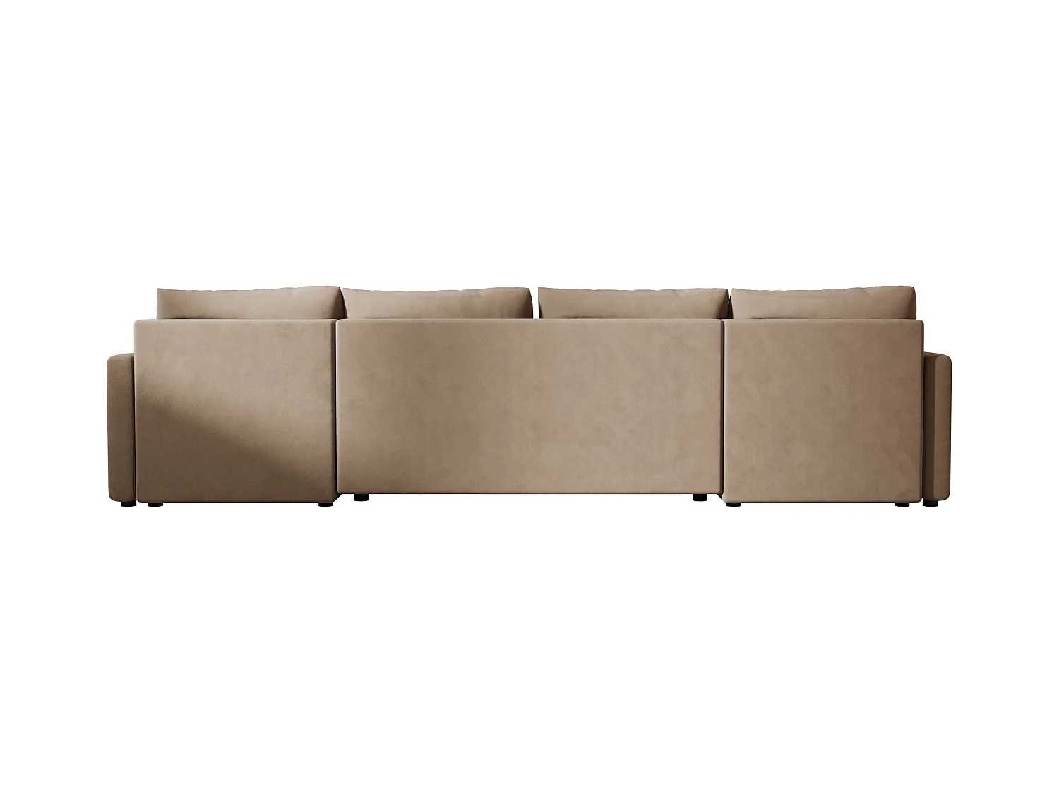 BEDANTE canapé d'angle MOS U BIS Itaka 48 marron avec fonction de couchage canapé en U avec coffre de rangement
