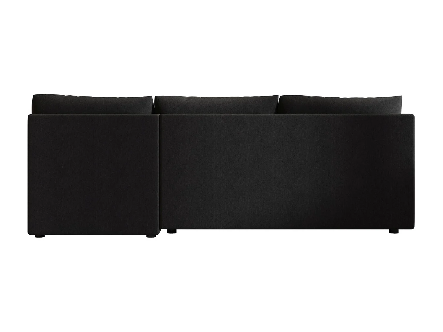 BEDANTE canapé d'angle MOS U BIS Cosmic 100 noir avec fonction de couchage canapé en U avec coffre de rangement