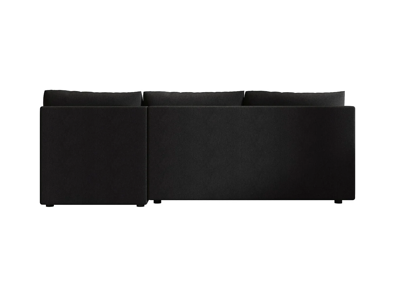 BEDANTE Canapé d’angle MOS L Cosmic 100 Noir Gauche avec fonction lit, canapé en L avec coffre de rangement, canapé-lit, canapé convertible