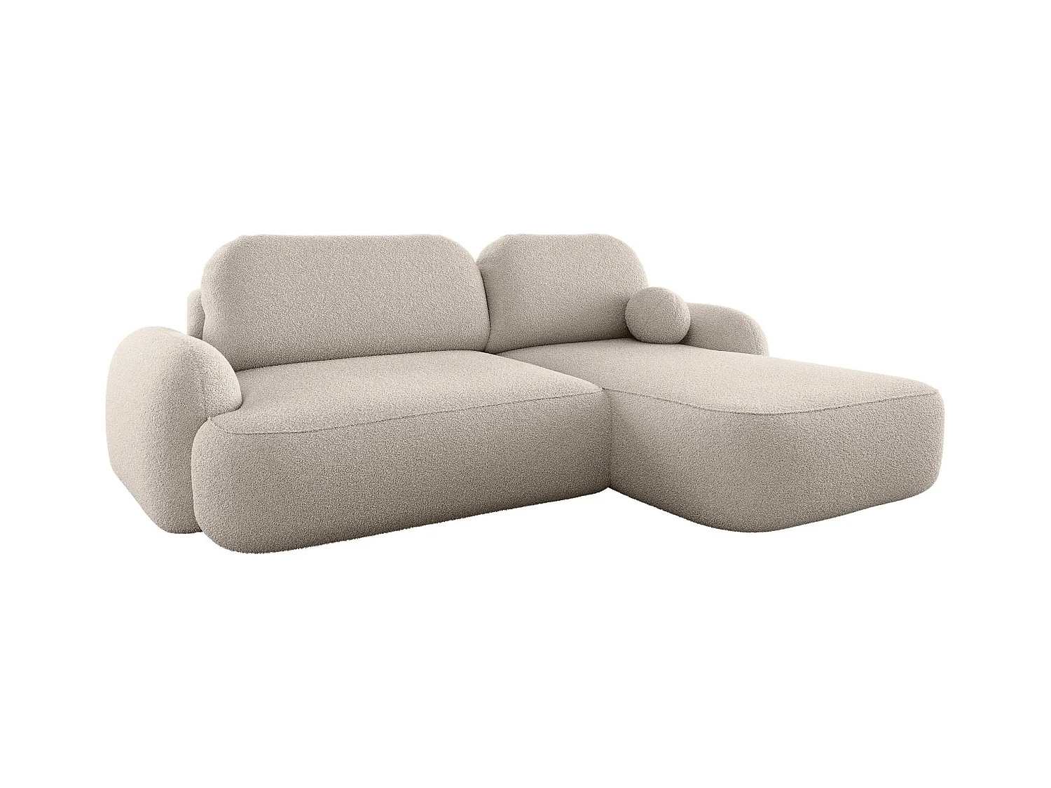 BEDANTE Ecksofa MOLLY L Rechts TERRA FROTTE 03 Beige mit Schlaffunktion L-Form Sofa mit Stauraum Bettkasten Wohnzimmersofa Couch Sofa Bettsofa Bettkasten Bettcouch
