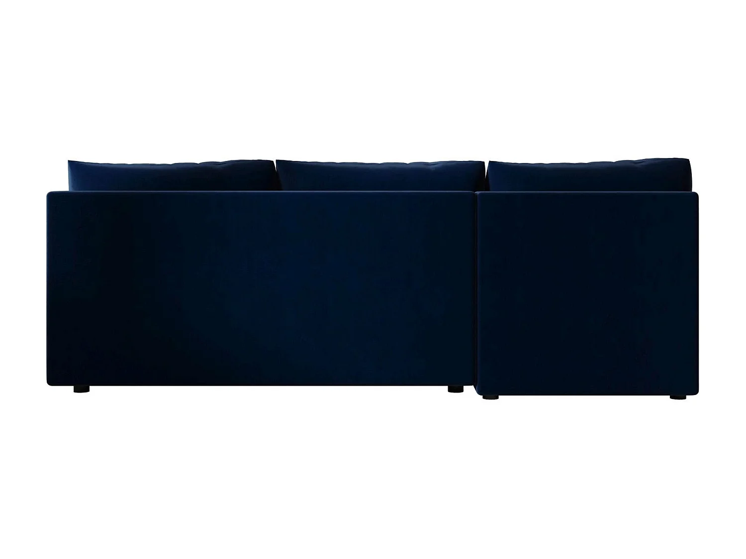 BEDANTE canapé d’angle MOS L Itaka 10 droite bleu foncé avec fonction de couchage canapé en forme de L avec coffre de rangement