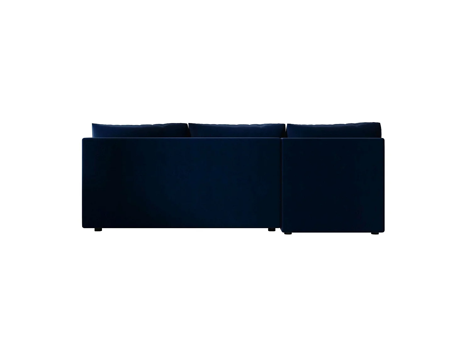 Canapé d'angle convertible coulissant 3 places avec coffre en tissu Bleu foncé BEDANTE