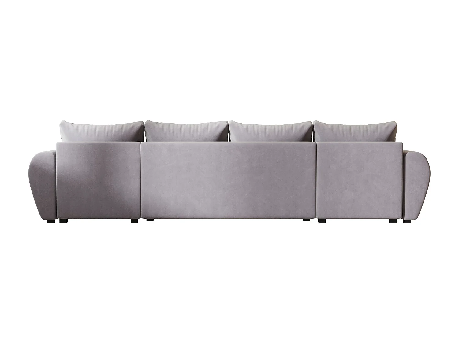 Canapé d'angle BEDANTE MOLISA U itaka 50 noir avec fonction couchage Canapé d'angle en forme de U avec espace de rangement Coffre à literie