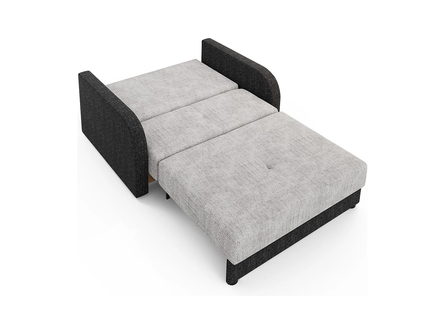BEDANTE canapé TWICE 120 avec fonction de couchage KORNET 18+10 gris/noir