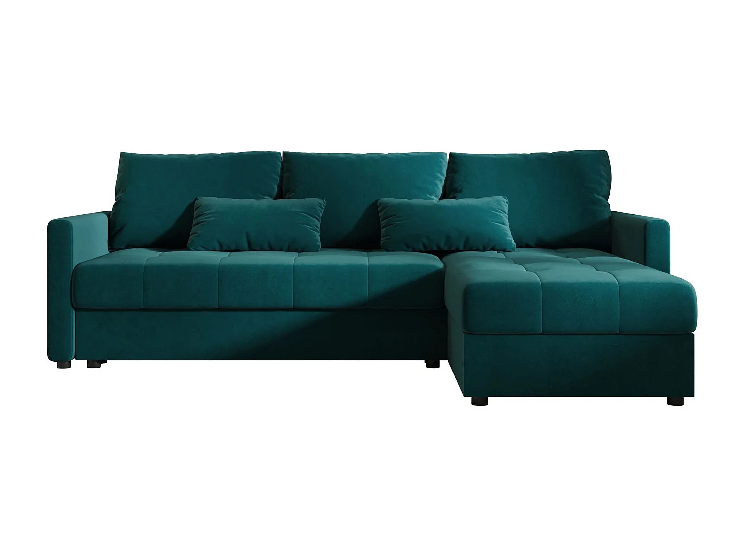 BEDANTE narożnik MOS L BIS Itaka 39 turquoise droite avec fonction de lit canapé
