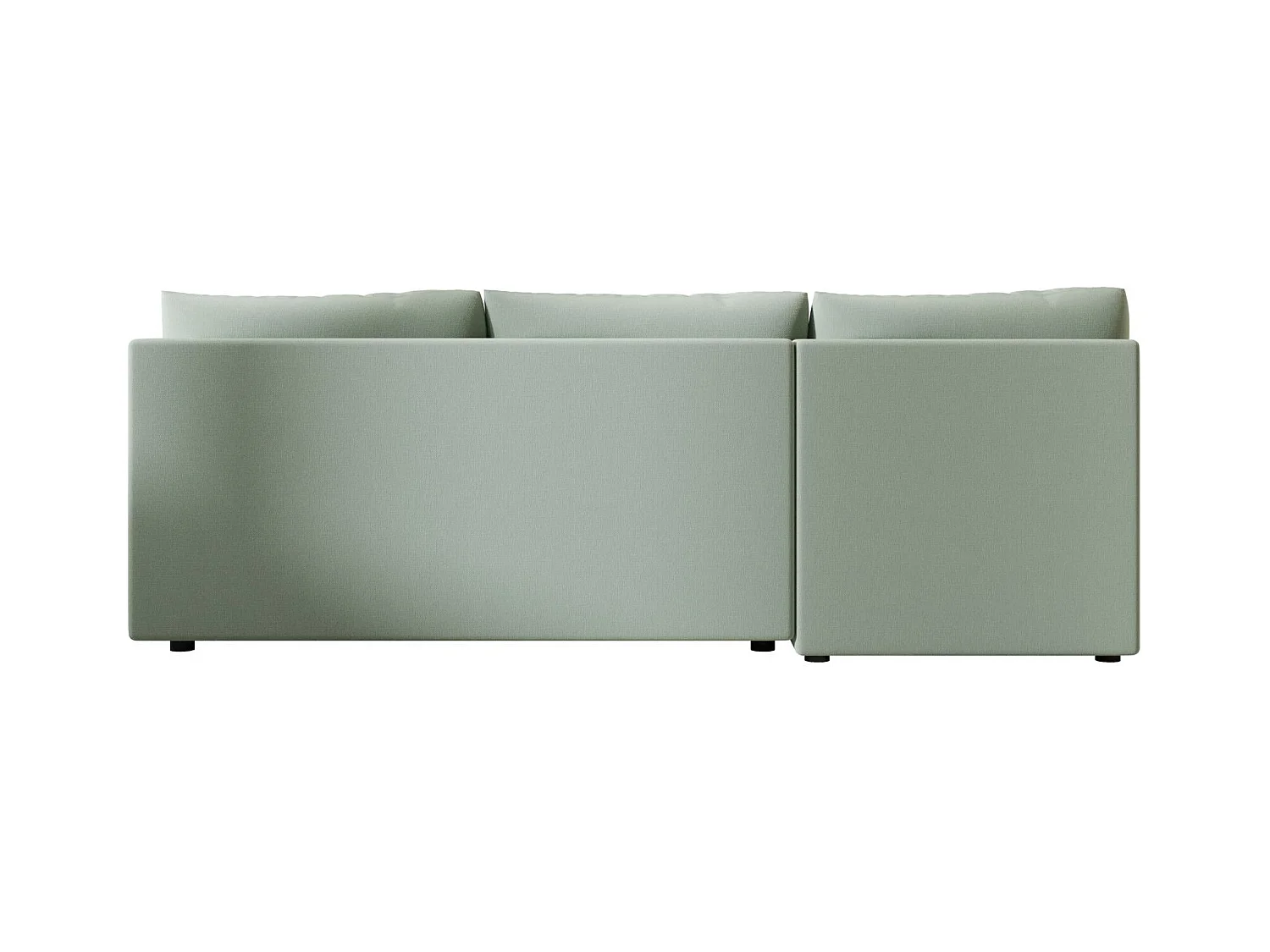 BEDANTE Canapé d’angle MOS L Cosmic 16 Vert clair Droite avec fonction lit, canapé en L avec coffre de rangement, canapé-lit, canapé convertible