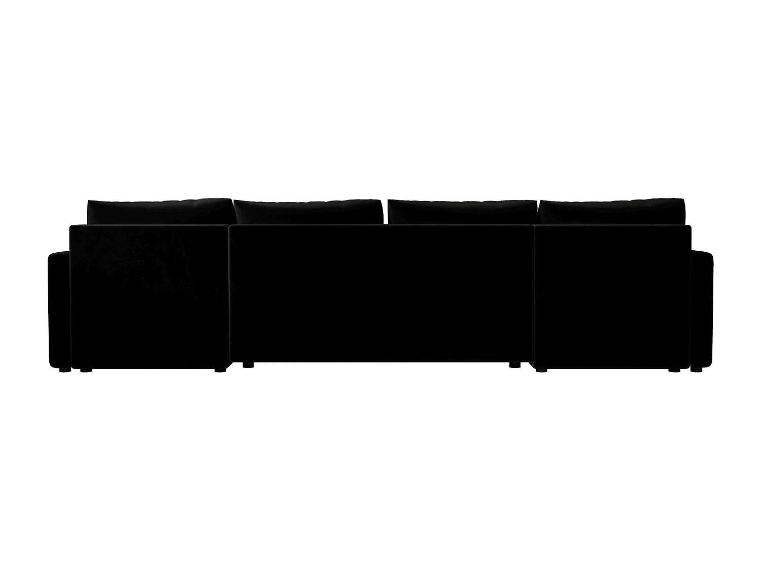 BEDANTE canapé d'angle MOS U BIS Itaka 15 noir avec fonction de couchage canapé en U avec coffre de rangement canapé de salon canapé convertible coffre de rangement