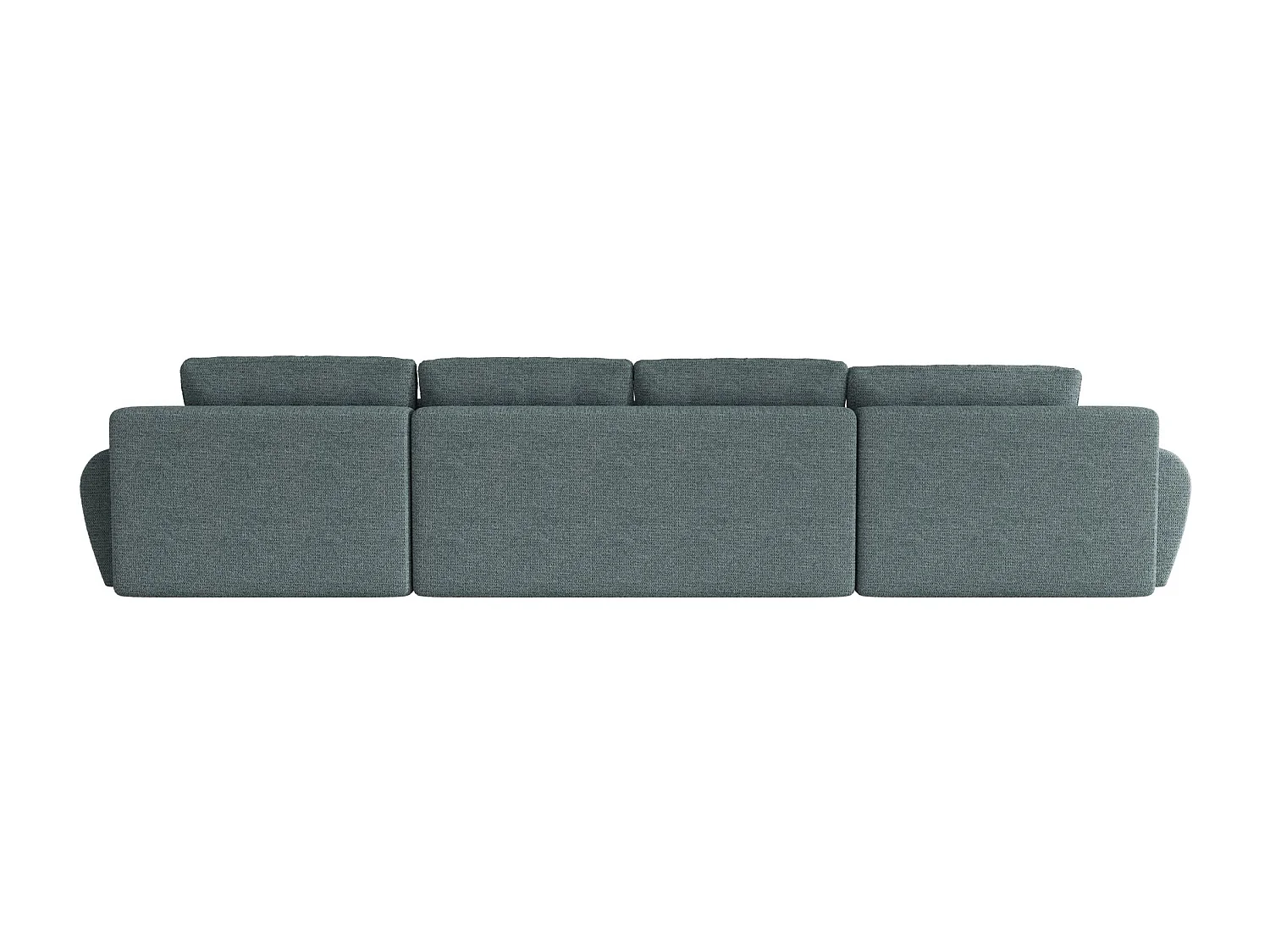BEDANTE canapé d'angle BEGA U Links ARAGON 75 bleu avec fonction de couchage canapé en forme de U avec coffre de rangement