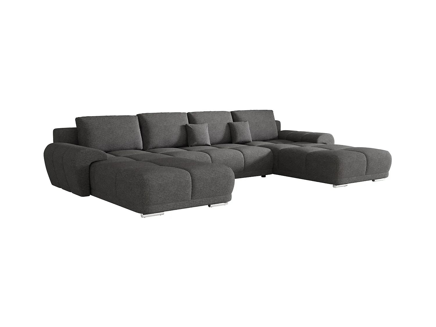 BEDANTE narożnik BEGA U ARAGON 93 szary z funkcją spania sofa w kształcie litery U z pojemnikiem na pościel sofa do salonu kanapa sofa sofa rozkładana