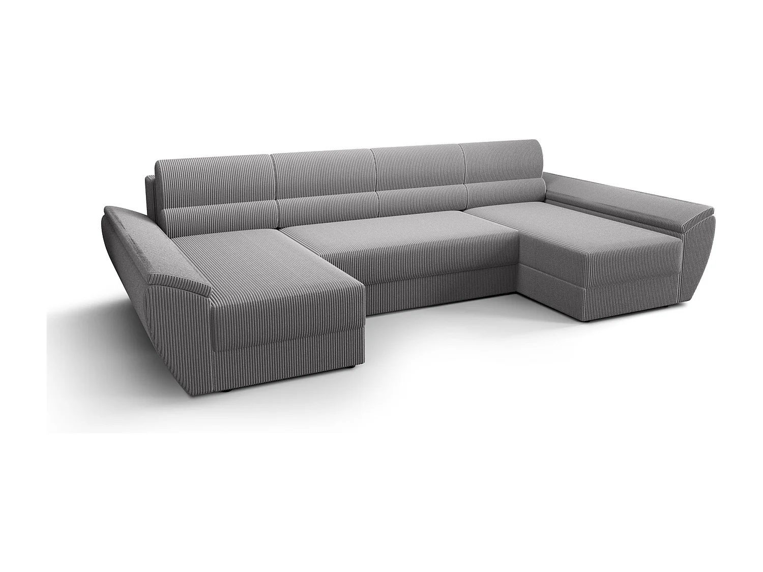BEDANTE Ecksofa REBIU4 Poso 110 Grau mit Schlaffunktion L-Form Sofa mit Stauraum Bettkasten Wohnzimmersofa Couch Sofa Bettsofa Bettkasten Bettcouch
