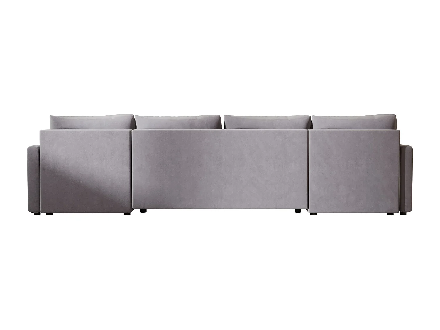 BEDANTE canapé d'angle MOS U BIS Itaka 50 gris avec fonction de couchage canapé en U avec coffre de rangement canapé de salon canapé convertible coffre de rangement