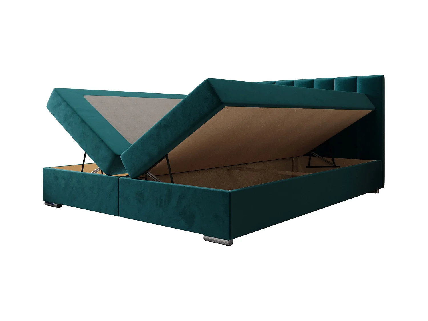 BEDANTE lit à sommier tapissier ZAKO 2 160x200 Itaka 39 Blau lit litkasten