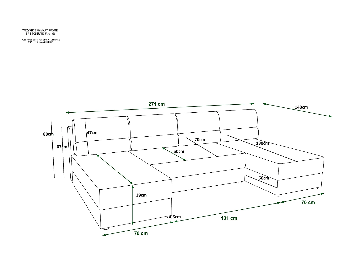 BEDANTE hoekbank ZEUS U Monolith 84 grijs met slaapfunctie U-vormige bank met opbergruimte woonkamerbank slaapbank