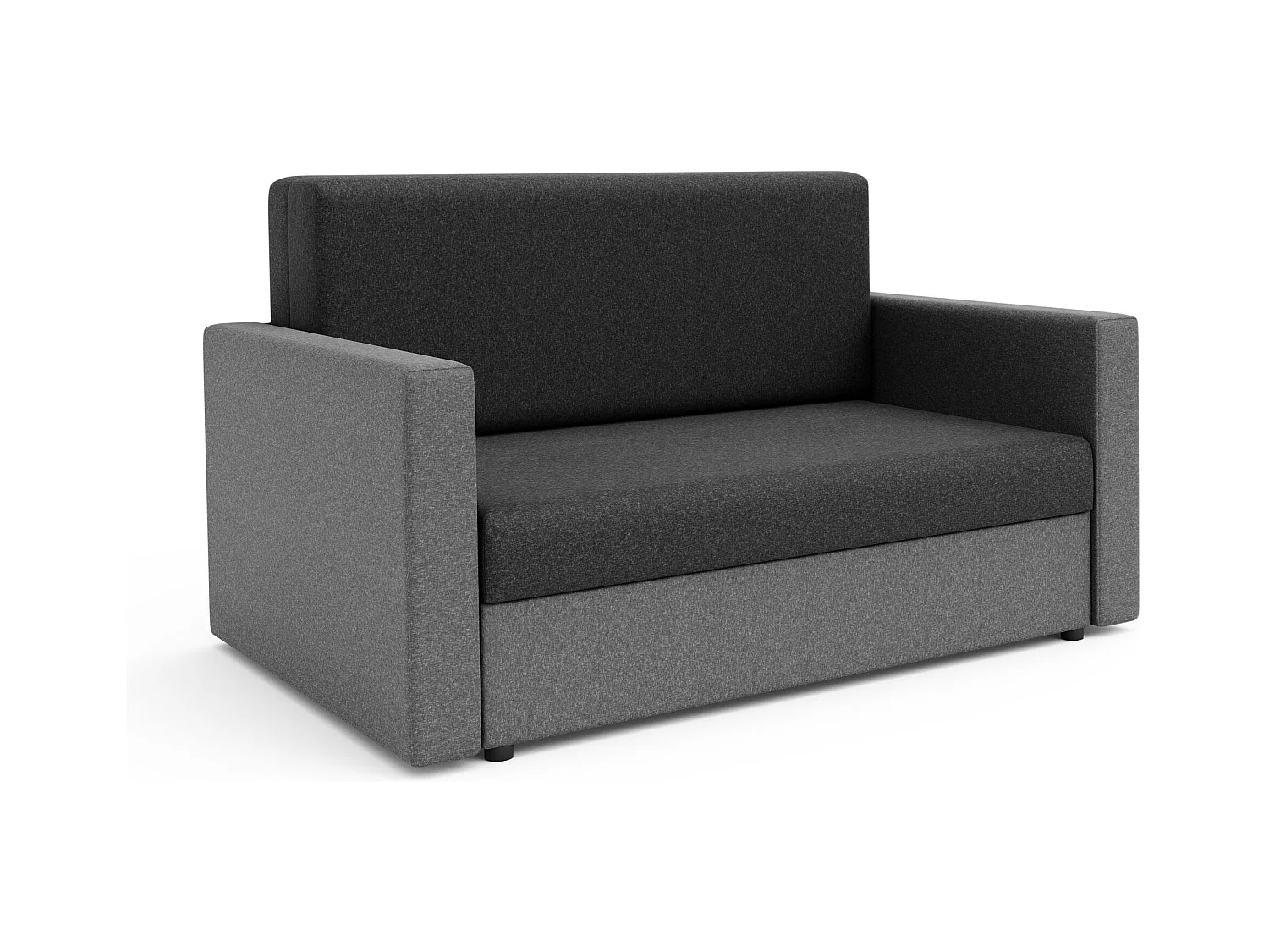 BEDANTE canapé HEVEN 120 avec fonction de couchage SAWANA 05+21 gris