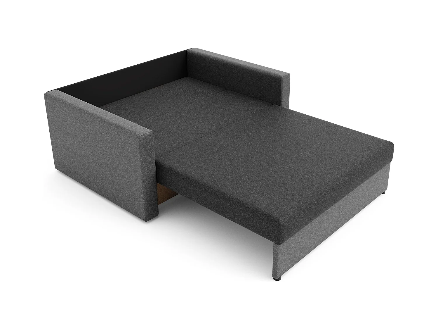 BEDANTE canapé HEVEN 120 avec fonction de couchage SAWANA 05+21 gris
