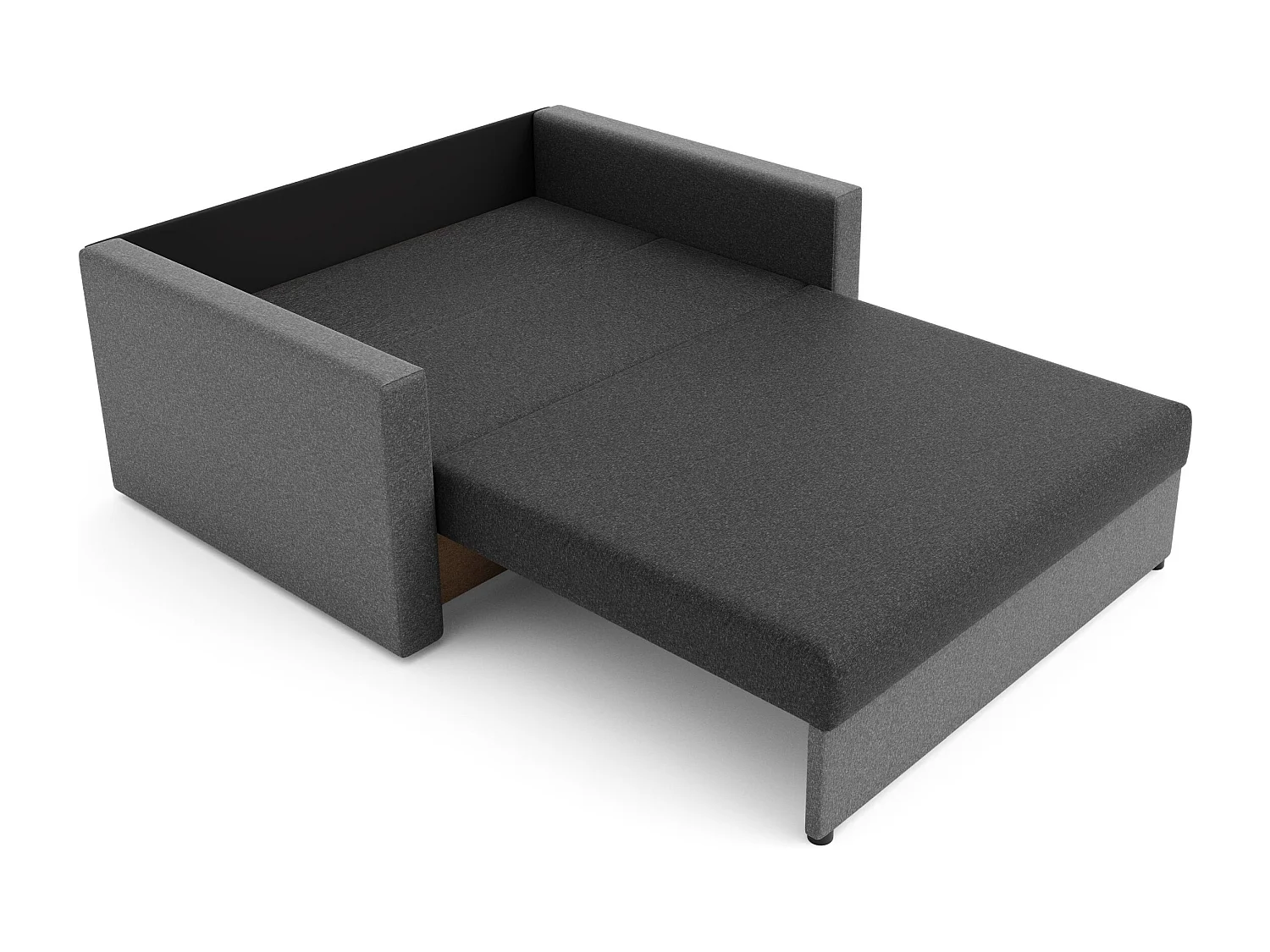 BEDANTE sofa HEVEN 120 met slaapfunctie SAWANA 05+21 grijs met opbergruimte bedlade woonkamerbank bank sofa slaapbank bedlade slaapbank