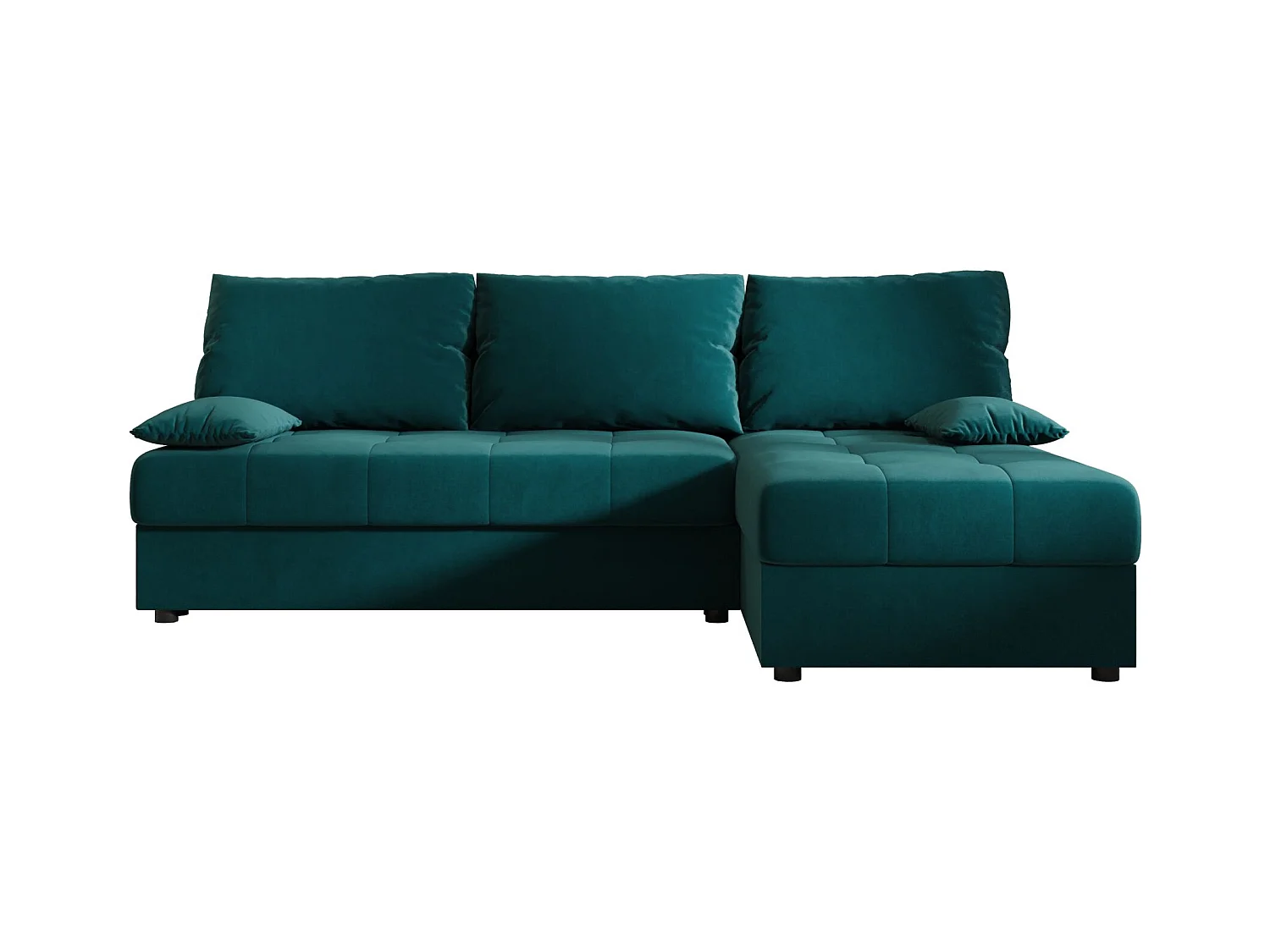 BEDANTE canapé d’angle MOS L Itaka 39 droite turquoise avec fonction de couchage canapé en forme de L avec coffre de rangement