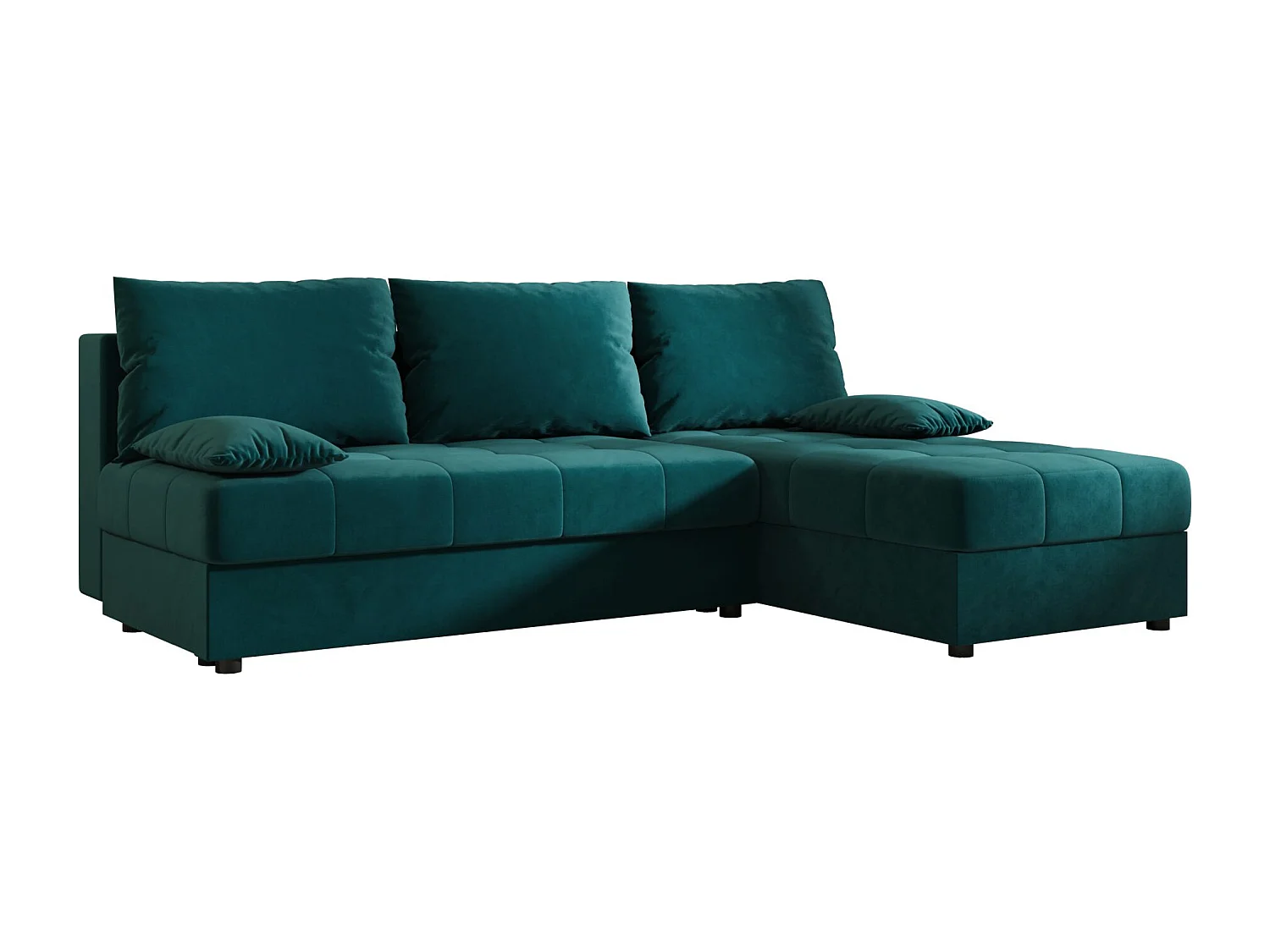BEDANTE canapé d’angle MOS L Itaka 39 droite turquoise avec fonction de couchage canapé en forme de L avec coffre de rangement