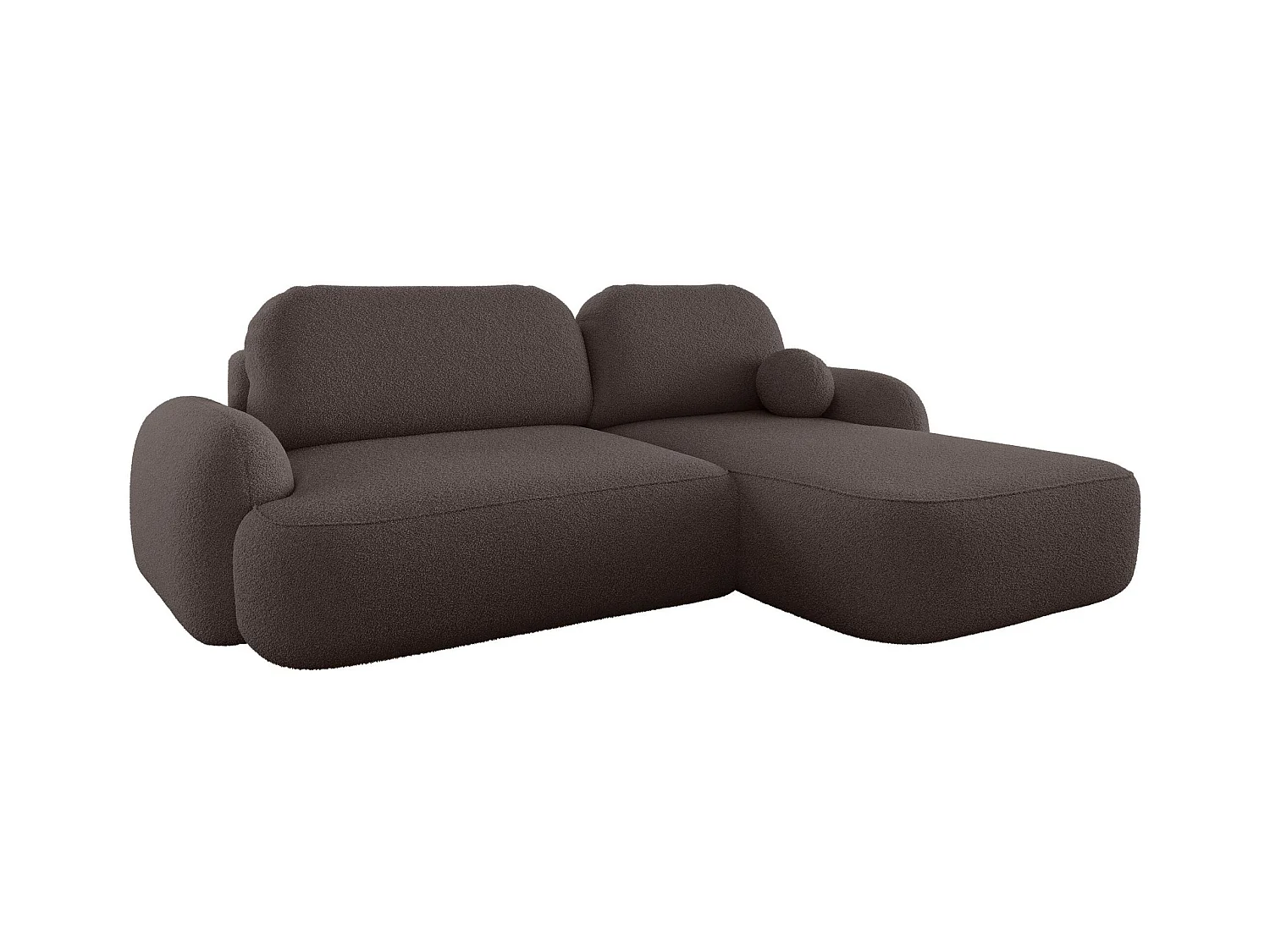 BEDANTE Hoekbank MOLLY L Rechts TERRA FROTTE 29 castanho met slaapfunctie L-vormig met opbergruimte