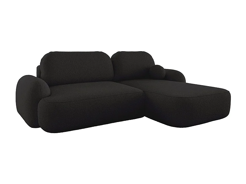 BEDANTE Ecksofa MOLLY L Rechts QUELLE 14 Schwarz mit Schlaffunktion L-Form Sofa mit Stauraum Bettkasten