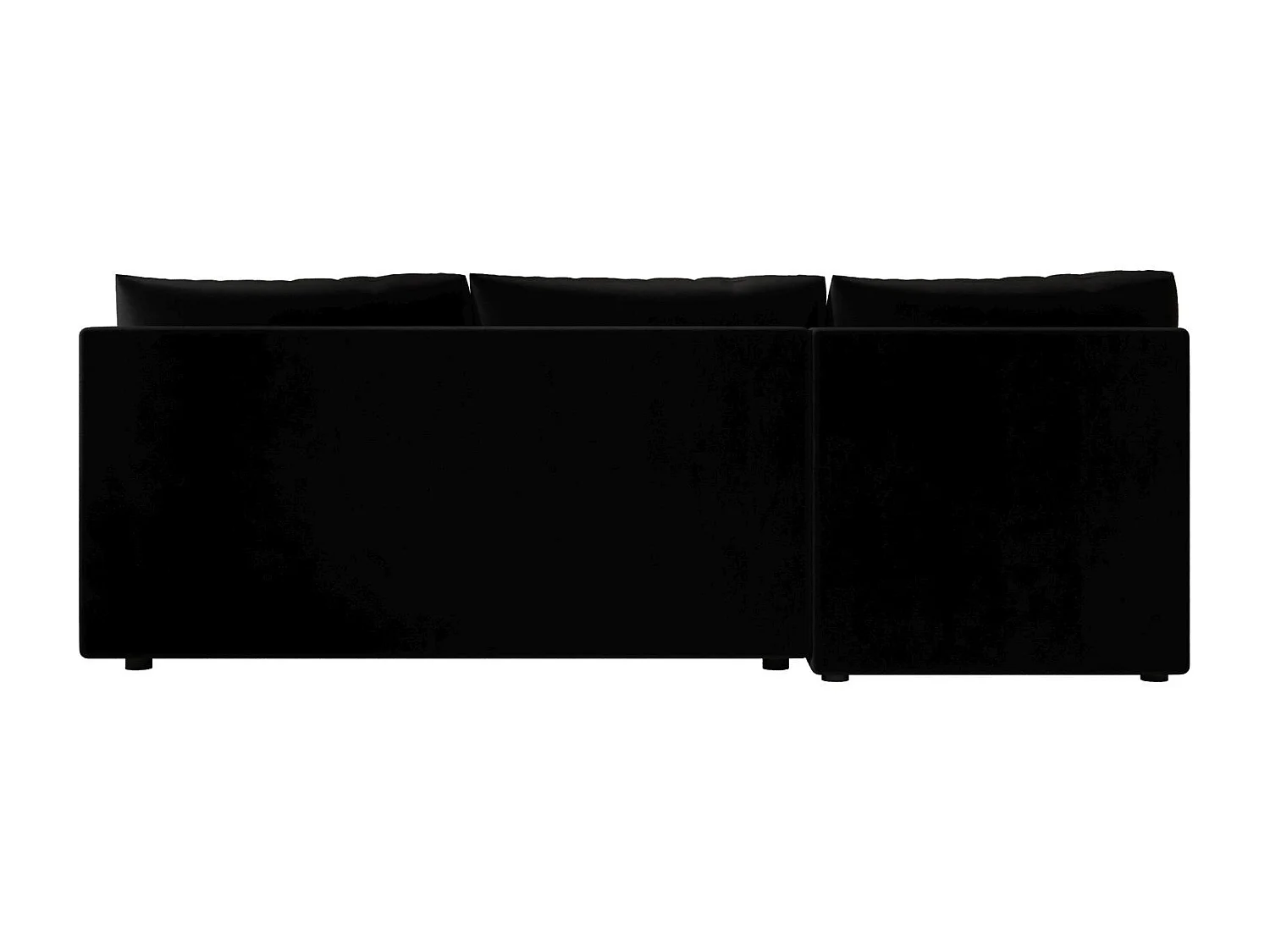 BEDANTE canapé d’angle MOS L Itaka 15 droite noir avec fonction de couchage canapé en forme de L avec coffre de rangement