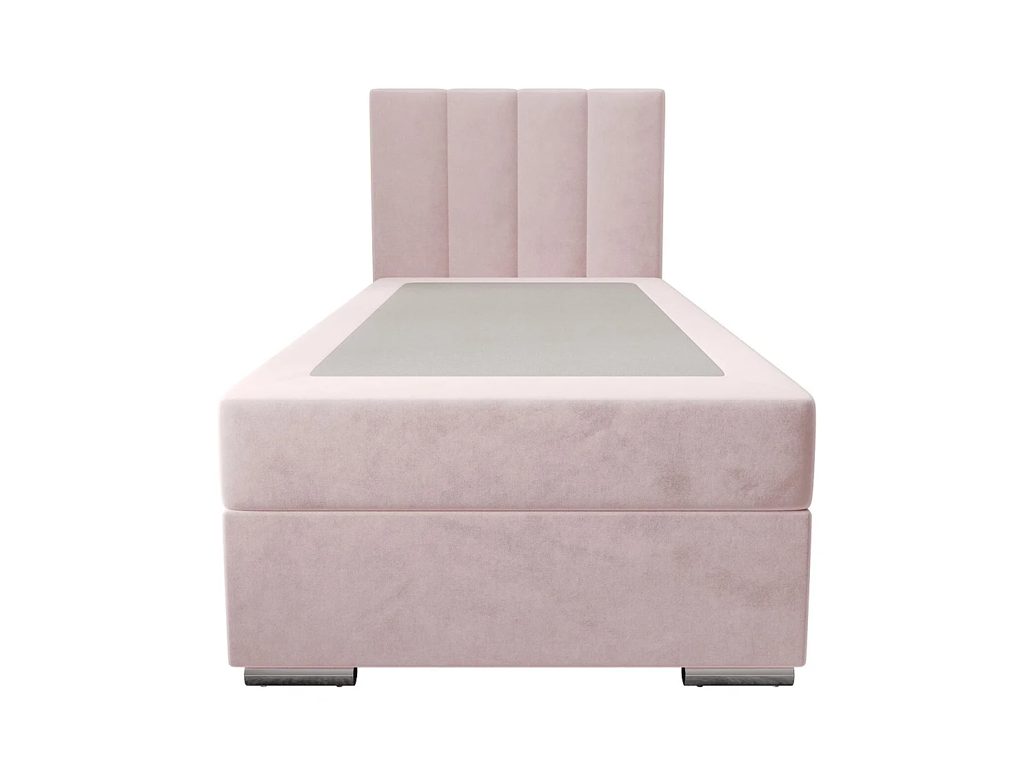 BEDANTE Lit boxspring ZAKO 2 90x200 Itaka 58 Rose Lit Ouverture à gauche Lit Litkasten