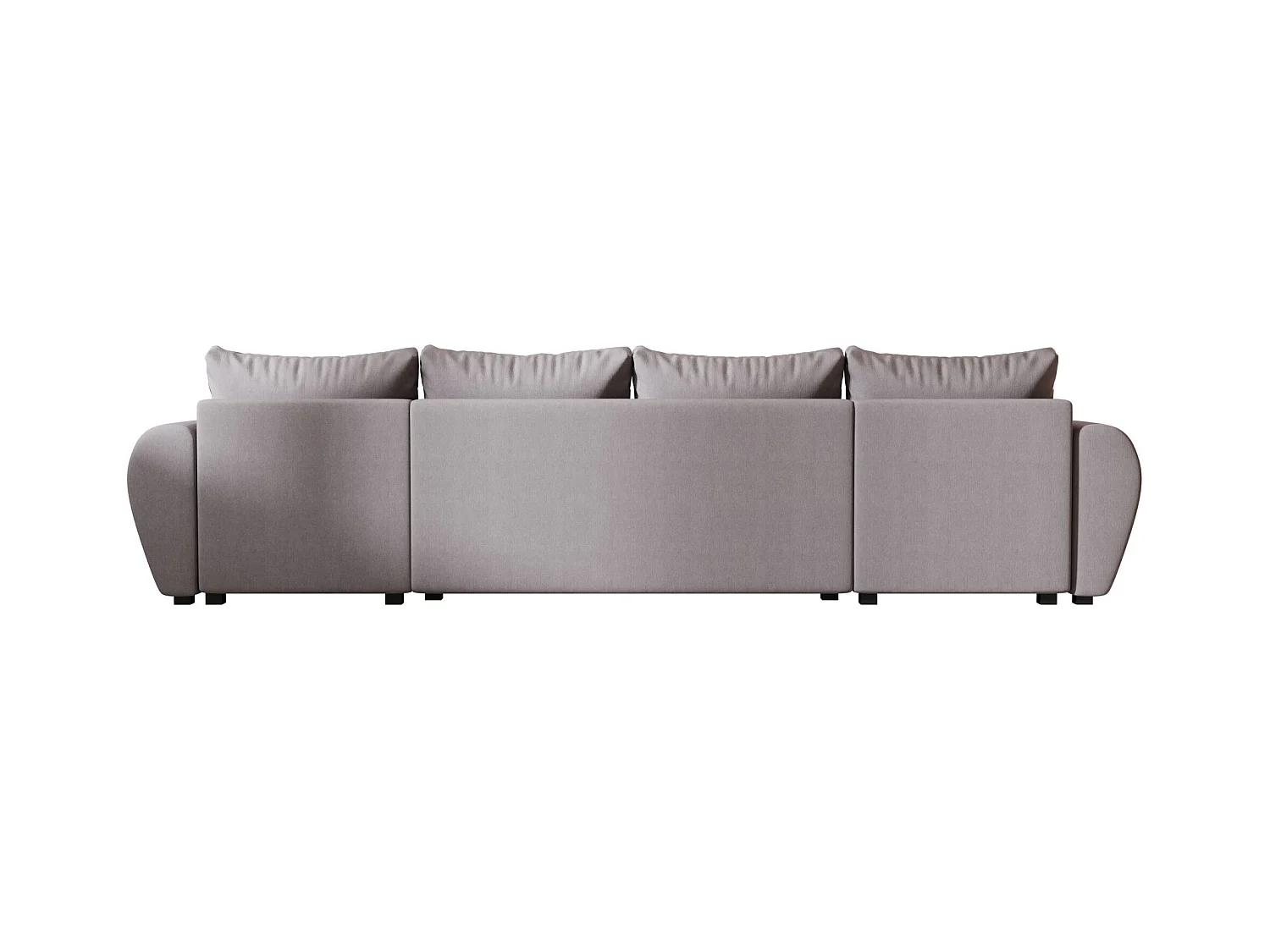 Canapé d'angle BEDANTE MOLISA U Cosmic 160 noir avec fonction couchage Canapé d'angle en forme de U avec espace de rangement Coffre à literie
