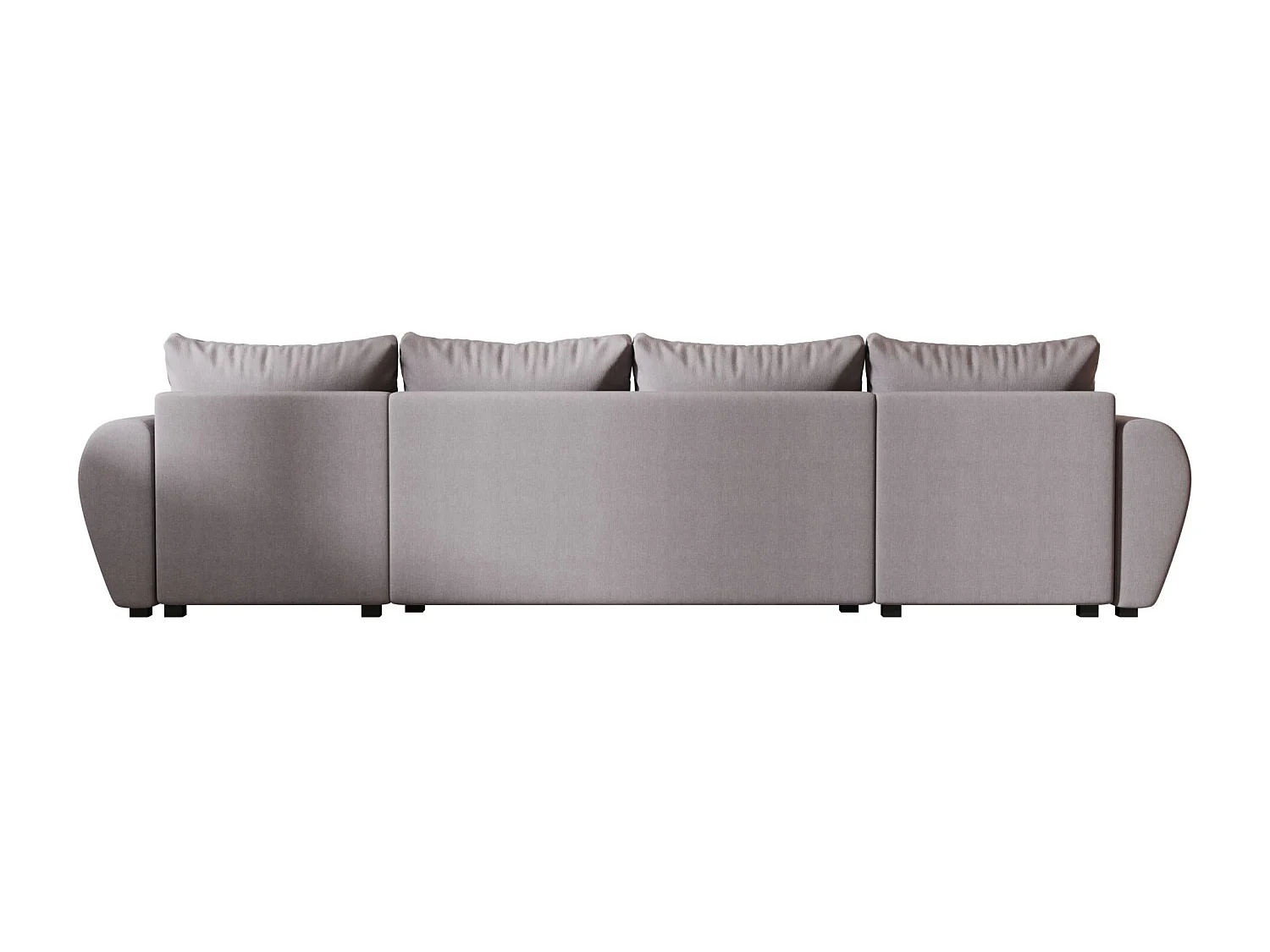 Canapé d'angle BEDANTE MOLISA U Cosmic 160 noir avec fonction couchage Canapé d'angle en forme de U avec espace de rangement Coffre à literie