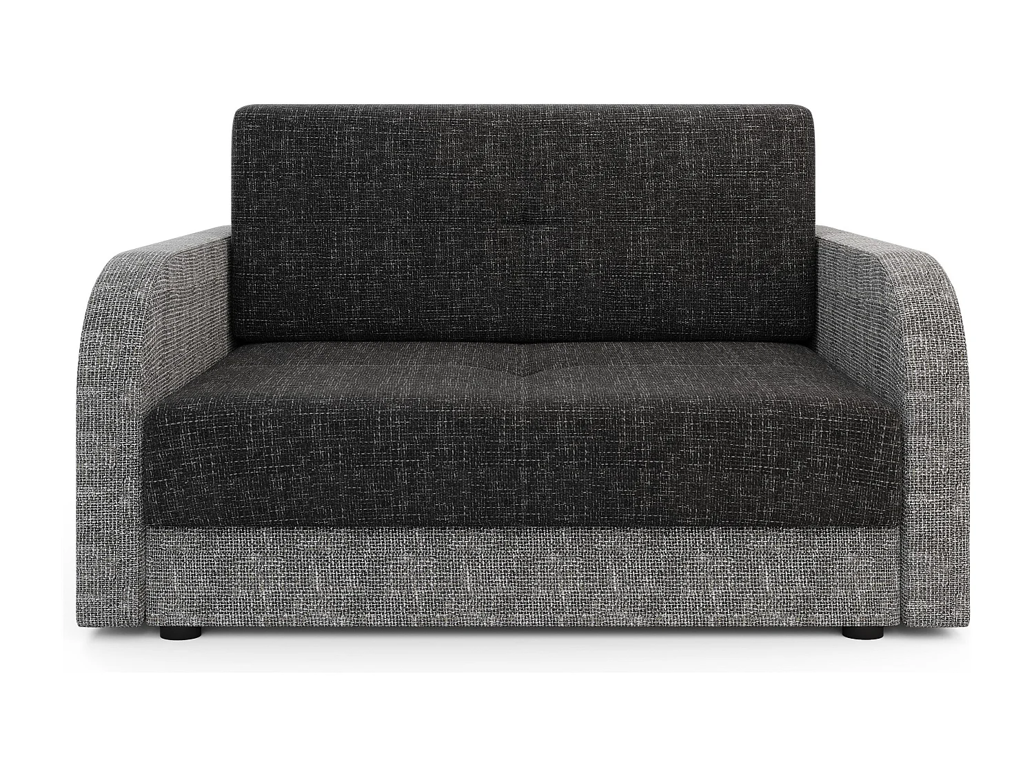 BEDANTE canapé TWICE 120 avec fonction de couchage KORNET 10+02 noir/gris