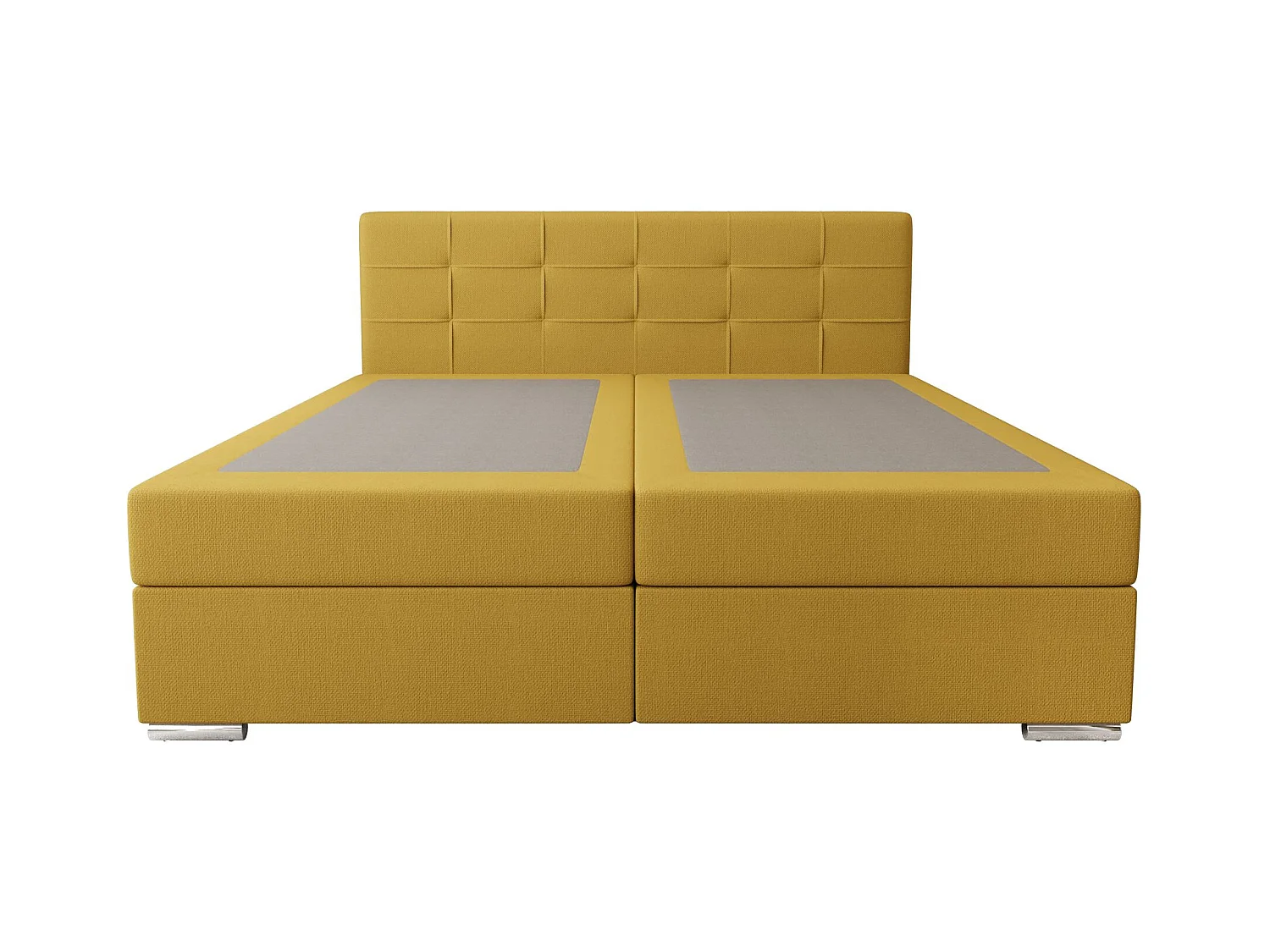 BEDANTE Boxspringbett ZILANO1 160x200 Cosmic 120 Jaune Lit Litkasten Lit double Lit d'hôtel Surmatelas Matelas Chambre à coucher Espace de rangement