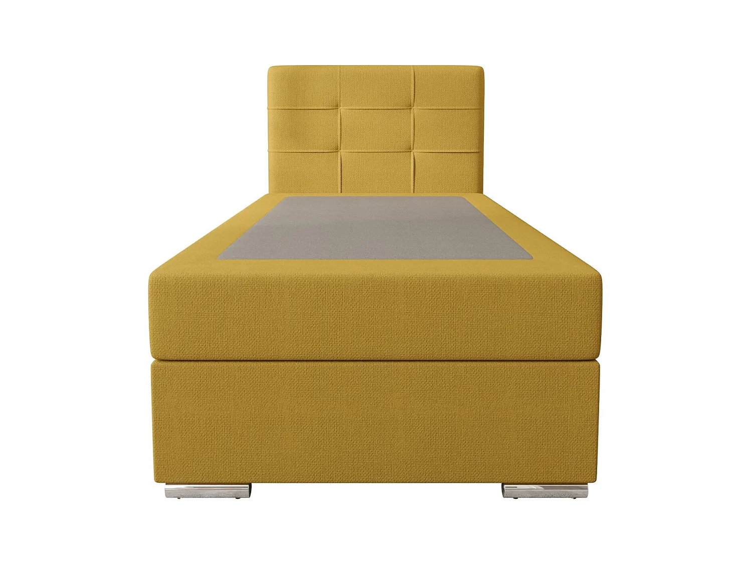 BEDANTE Lit boxspring ZAKO 1 90x200 Cosmic 120 Jaune Ouverture à gauche Lit Litkasten