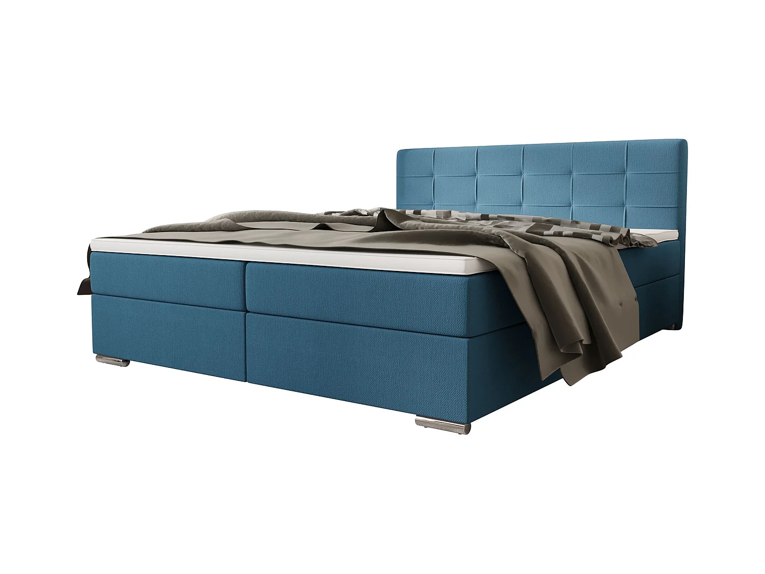 BEDANTE Boxspringbett ZILANO1 140x200 Cosmic 5 Vert Lit Litkasten Lit double Lit d'hôtel Surmatelas Matelas Chambre à coucher Espace de rangement
