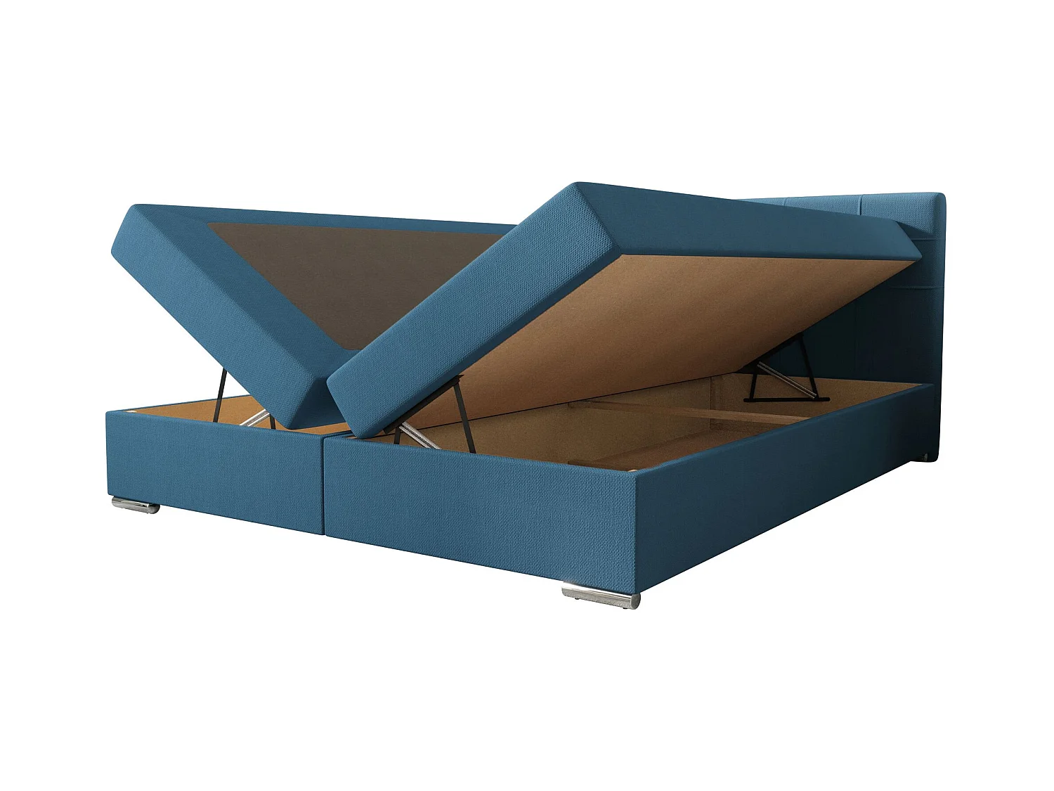 BEDANTE Boxspringbett ZILANO1 140x200 Cosmic 5 Vert Lit Litkasten Lit double Lit d'hôtel Surmatelas Matelas Chambre à coucher Espace de rangement