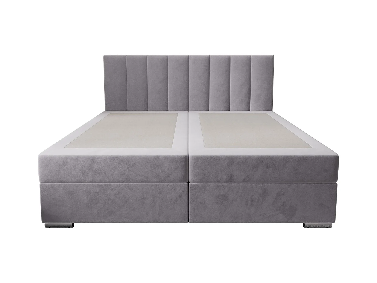 BEDANTE lit à sommier tapissier ZAKO 2 140x200 Itaka 50 Hellgrau lit litkasten