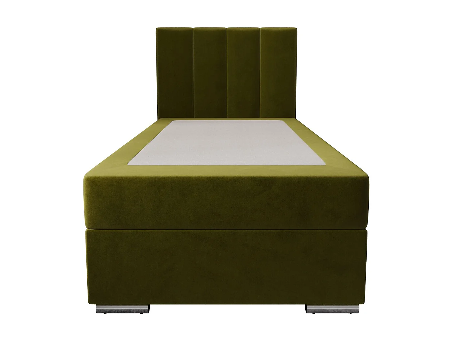 BEDANTE Boxspringbett ZAKO 2 90x200 Itaka 65 Grün Bett Rechts Öffnung Bett Bettkasten Einzellbett Hotelbett Topper Matratze Schlafzimmer Stauraum