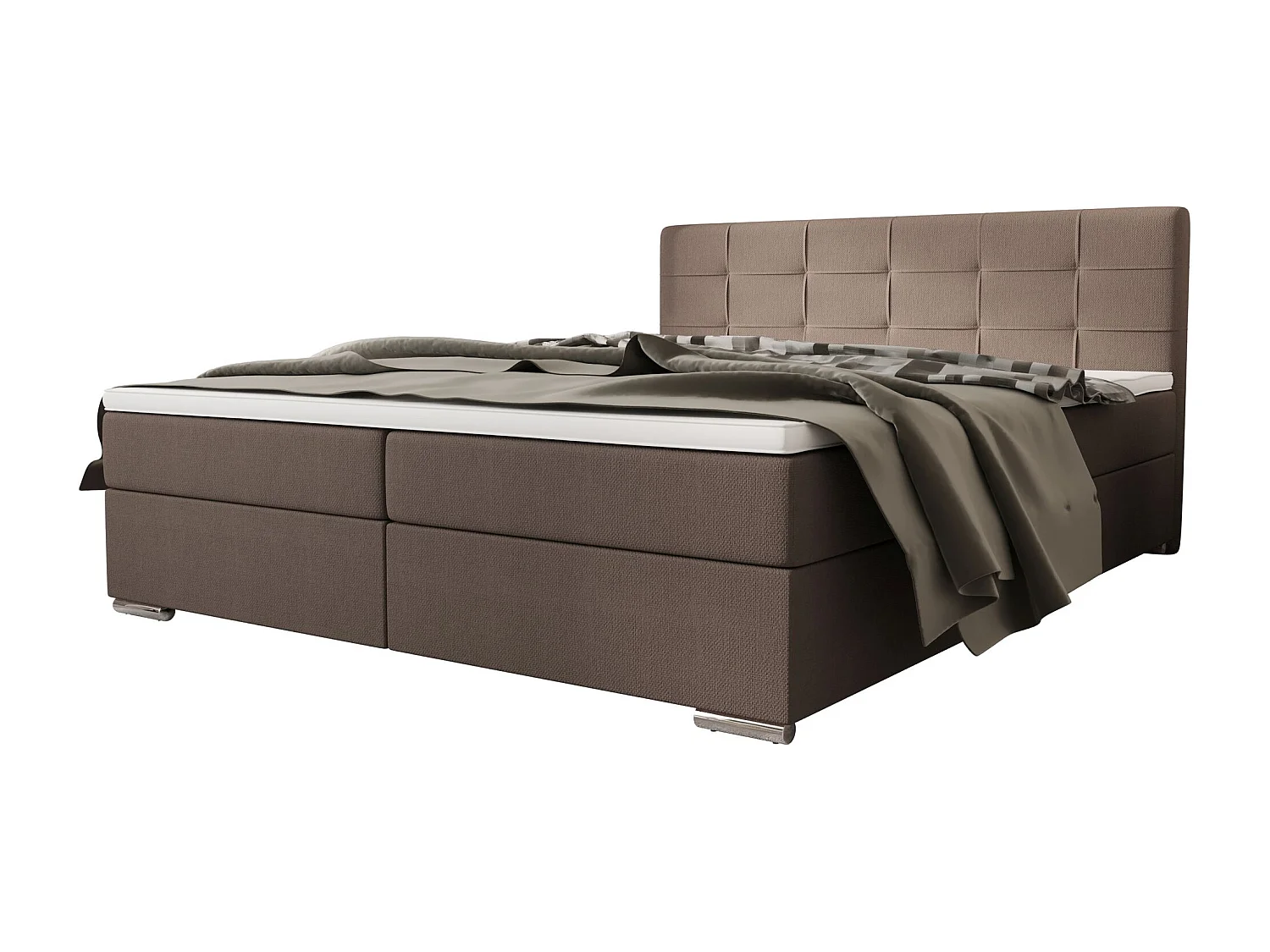 BEDANTE Boxspringbett ZAKO 1 180x200 Cosmic 808 Braun Bett Bettkasten Ehebett Hotelbett Topper Matratze Schlafzimmer Stauraum