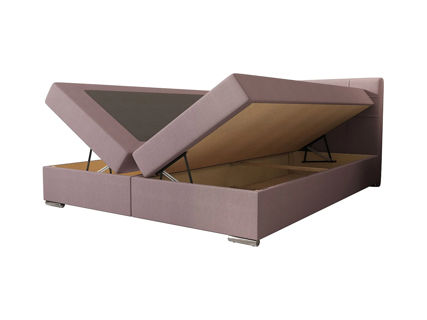 BEDANTE lit à sommier tapissier ZAKO 1 160x200 Cosmic 14 Rose Lit Litkasten