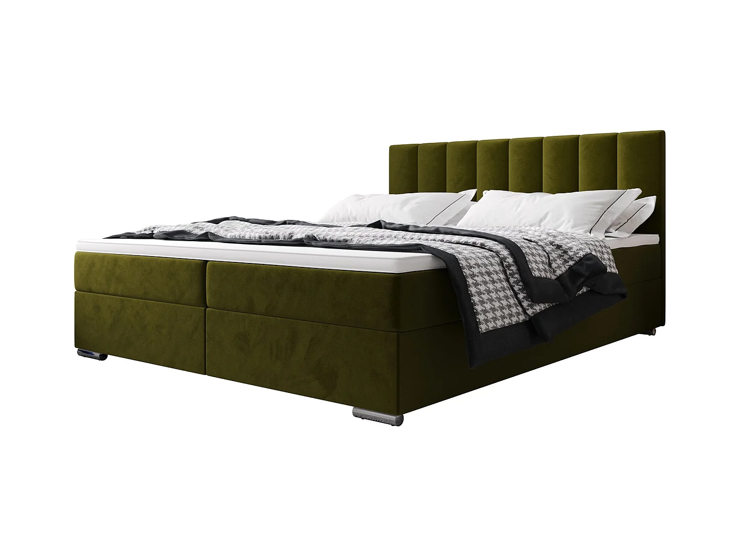 BEDANTE lit à sommier tapissier ZAKO 2 180x200 Itaka 65 Grün lit litkasten