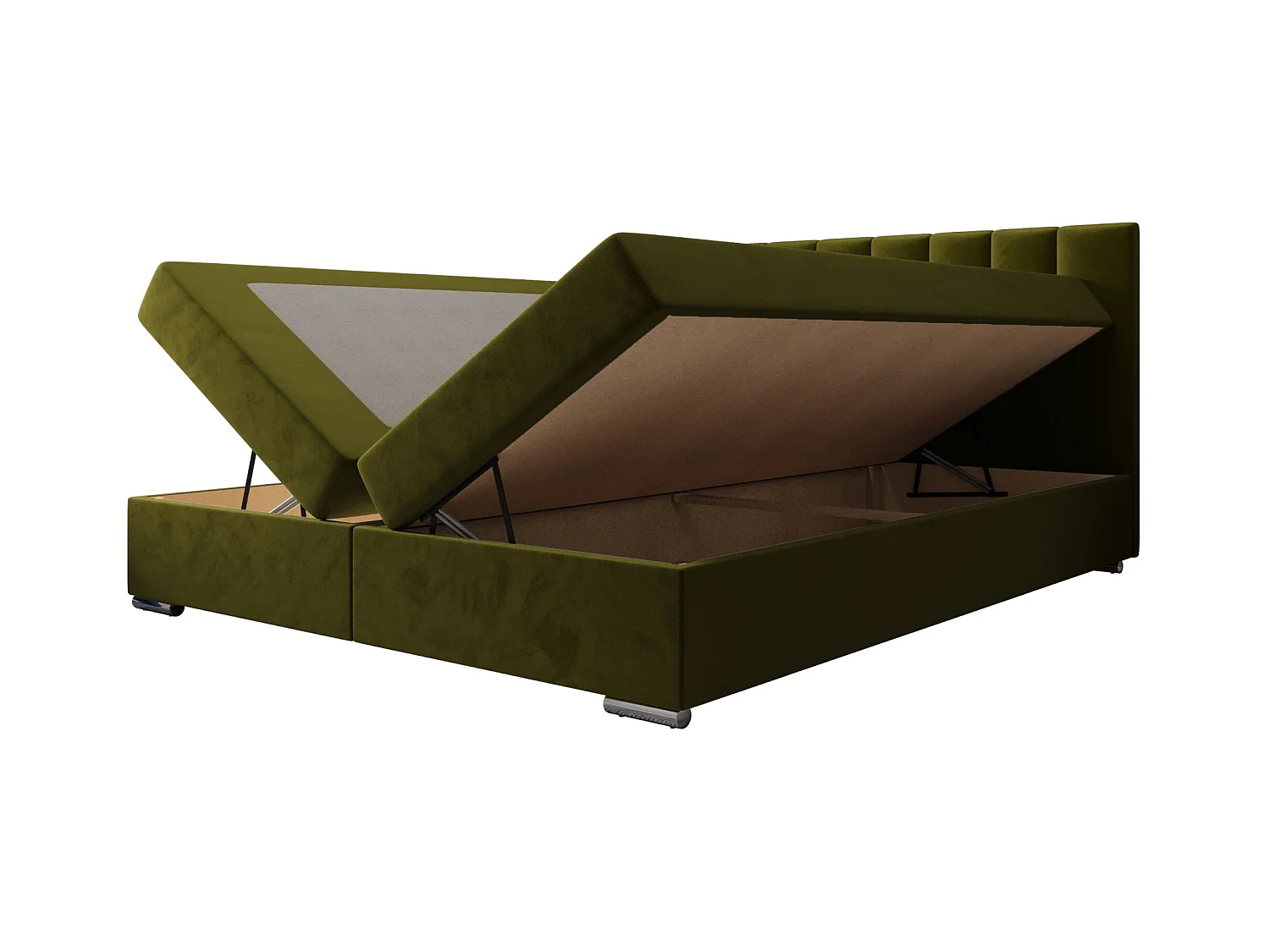 BEDANTE lit à sommier tapissier ZAKO 2 180x200 Itaka 65 Grün lit litkasten