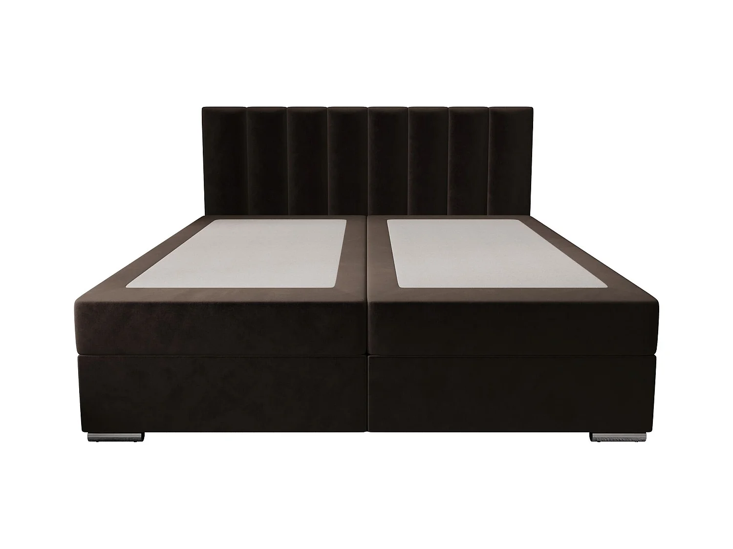 BEDANTE lit à sommier tapissier ZAKO 2 160x200 Itaka 41 Dunkelbraun lit litkasten