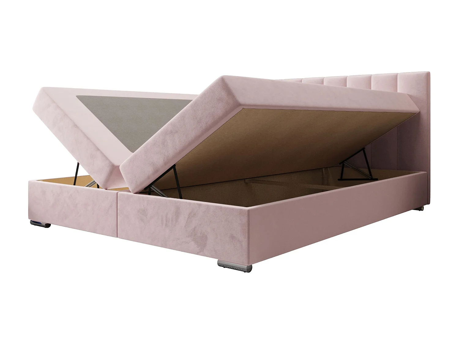 BEDANTE Boxspringbett ZAKO 2 180x200 Itaka 58 Rosa Bett Bettkasten Ehebett Hotelbett Topper Matratze Schlafzimmer Stauraum