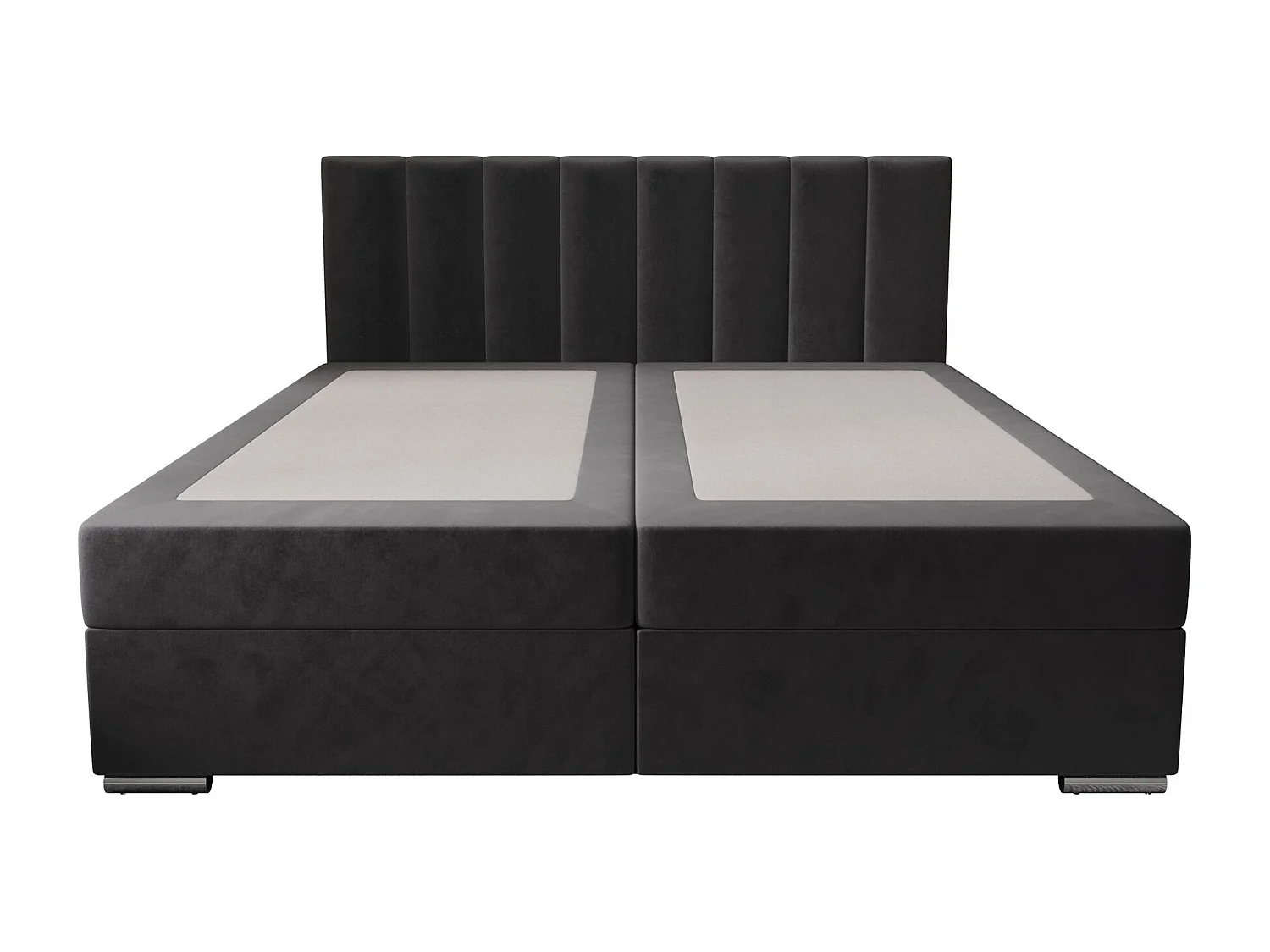 BEDANTE Boxspringbett ZAKO 2 160x200 Itaka 27 Dunkelgrau Bett Bettkasten Ehebett Hotelbett Topper Matratze Schlafzimmer Stauraum
