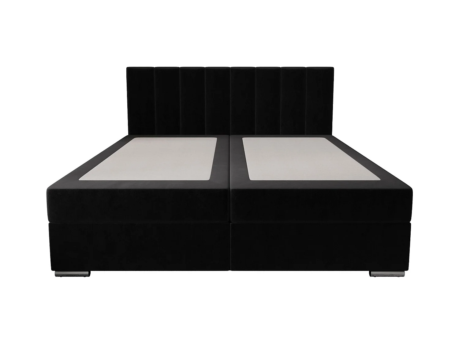 BEDANTE lit à sommier tapissier ZAKO 2 140x200 Itaka 15 Schwarz lit litkasten