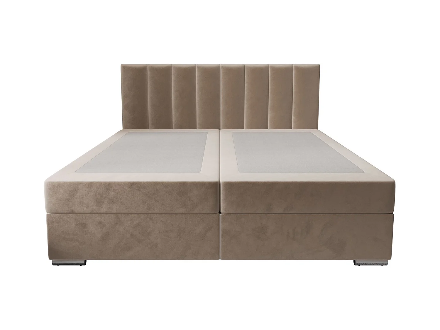 BEDANTE lit à sommier tapissier ZAKO 2 160x200 Itaka 48 Hellbraun lit litkasten