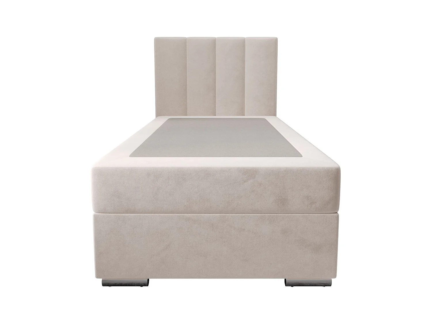 BEDANTE Lit boxspring ZAKO 2 90x200 Itaka 16 Crème Lit Ouverture à droite Lit Litkasten