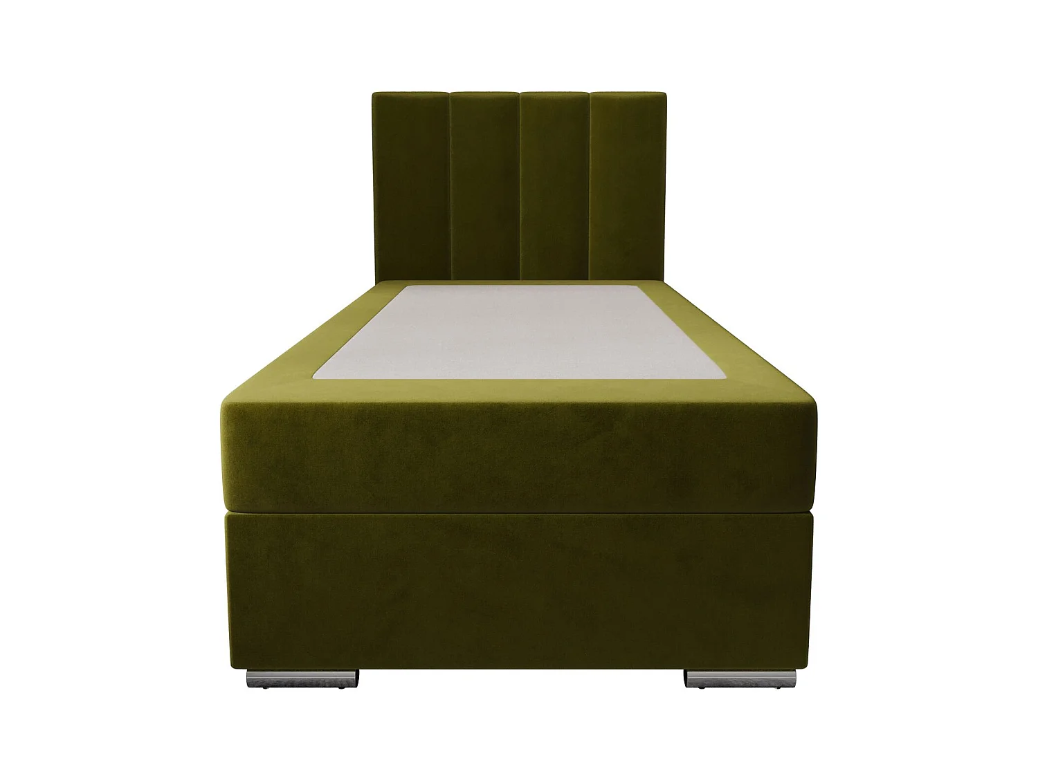 BEDANTE Lit boxspring ZAKO 2 80x200 Itaka 65 Vert Lit Ouverture à droite Lit Litkasten