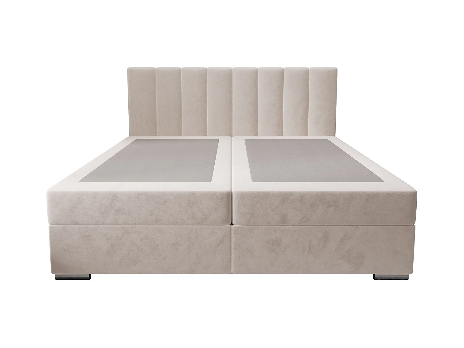BEDANTE lit à sommier tapissier ZAKO 2 180x200 Itaka 16 Creme lit litkasten