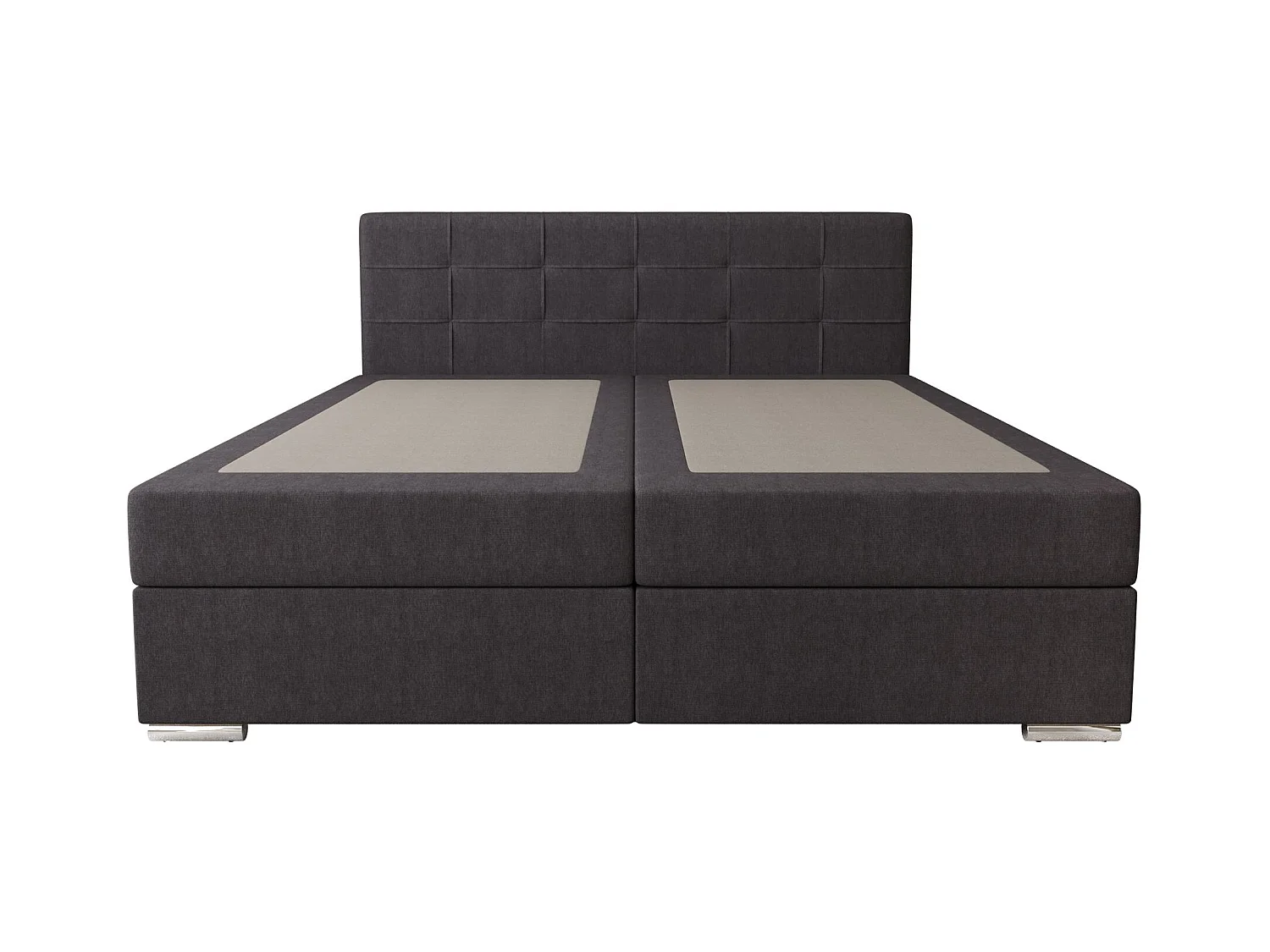 BEDANTE lit à sommier tapissier ZAKO 1 180x200 Cosmic 97 Gris foncé Lit Litkasten