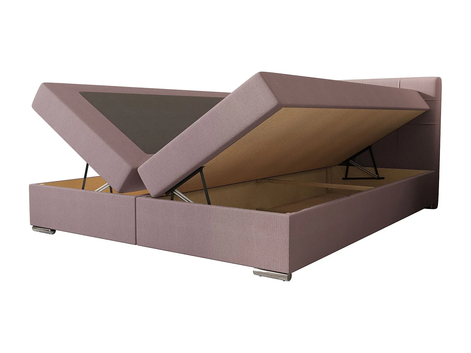 BEDANTE Boxspringbett ZAKO 1 140x200 Cosmic 14 Rosa Bett Bettkasten Ehebett Hotelbett Topper Matratze Schlafzimmer Stauraum